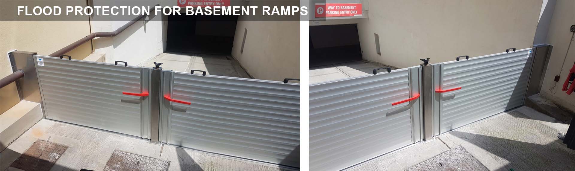 Flood Barrier Garage doors And Basement Ramps traffic safety